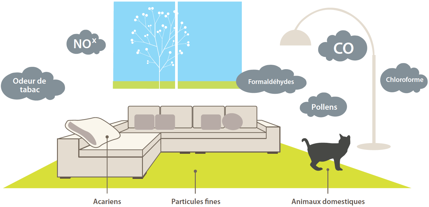 Toutes les pollutions présentes dans les intérieur de maison